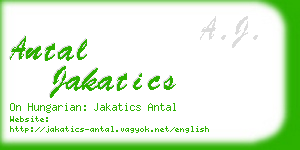 antal jakatics business card